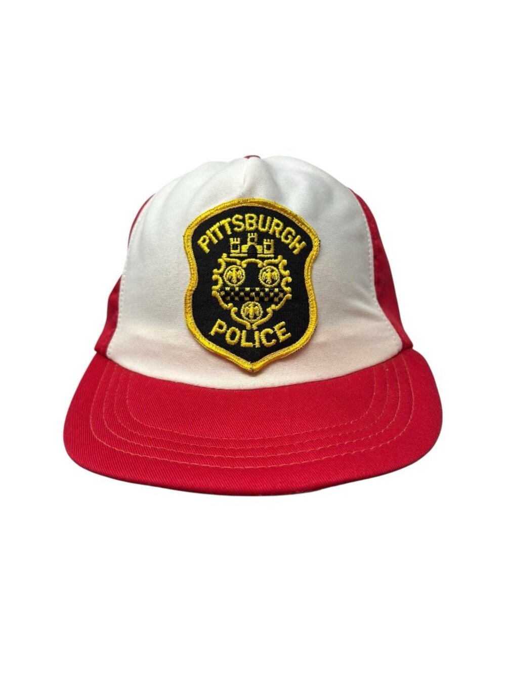 Pittsburgh Police Vintage Snapback Hat Cap Patch Shield Logo 70's 80's Dad Retro